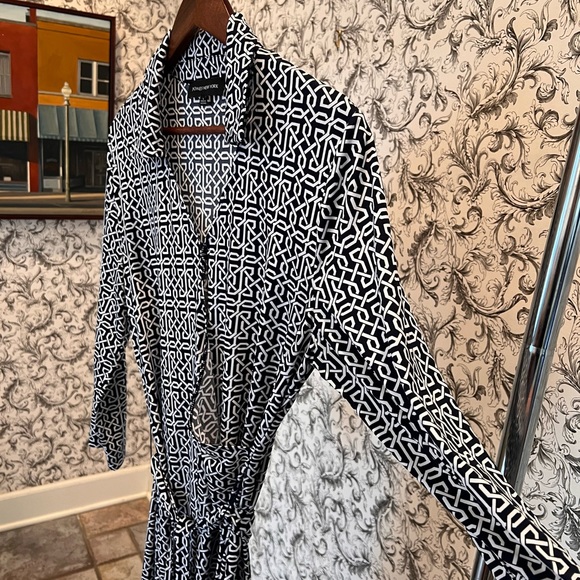 Jones New York, size L, wrap dress in light jersey fabric + matching belt - Picture 6 of 9